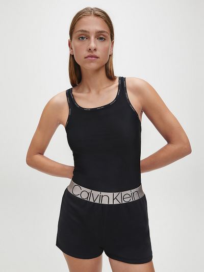 Calvin Klein Ruhák HU528990 | Calvin Klein Sheer Marquisette Sheer Női Felsők Fekete